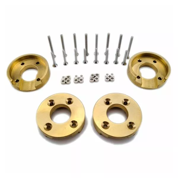 4 pcs. Crawler axle weights made of brass incl. screws and sleeves